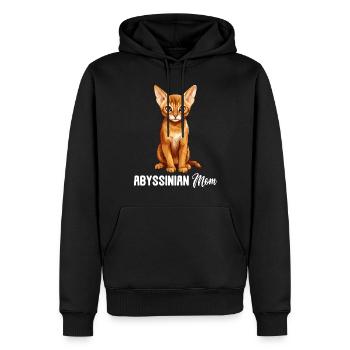 Chat d’Abyssinie Abessinierkatze - Sweat à capuche Premium bio Homme - noir - Devant - Nico (187cm)