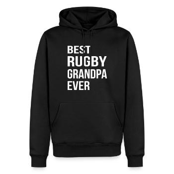 Rugby Grandpa Rugby - Best Rugby Grandpa Ever - Männer Premium Bio Hoodie - Schwarz - Vorne - Nico (187cm)