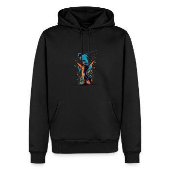 Golfspieler Design Esthétique Golfeur Sport - Sweat à capuche Premium bio Homme - noir - Devant - Nico (187cm)