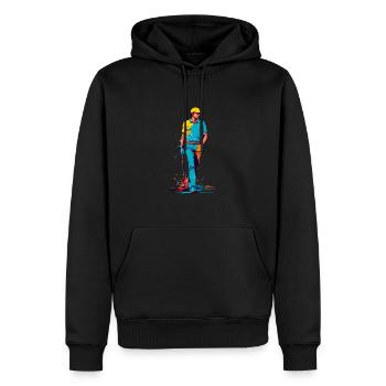 Golfspieler Design Esthétique Golfeur Sport - Sweat à capuche Premium bio Homme - noir - Devant - Nico (187cm)
