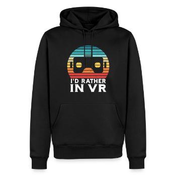 Réalité virtuelle VR Gamer Funnz - Sweat à capuche Premium bio Homme - noir - Devant - Nico (187cm)