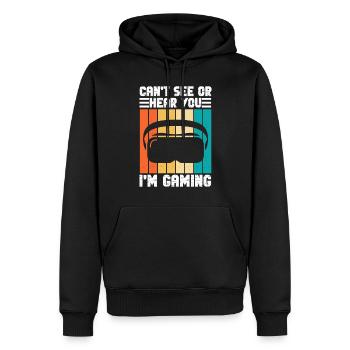 Réalité virtuelle VR Gamer Funnz - Sweat à capuche Premium bio Homme - noir - Devant - Nico (187cm)