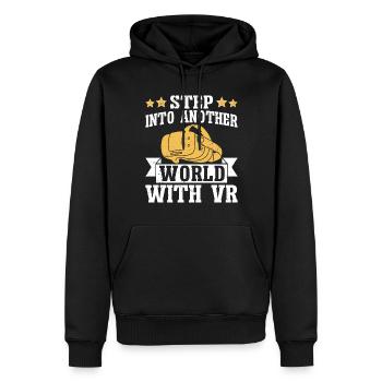 Réalité virtuelle VR Gamer Funnz - Sweat à capuche Premium bio Homme - noir - Devant - Nico (187cm)