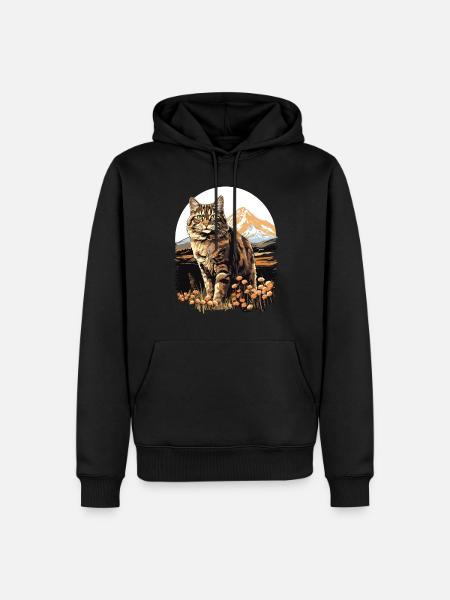 Cat Cats American Bobtail - Men’s Premium Organic Hoodie - black