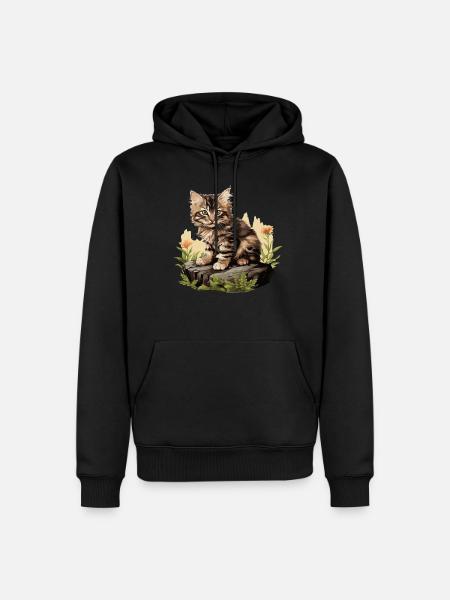 Cat Cats American Bobtail - Men’s Premium Organic Hoodie - black