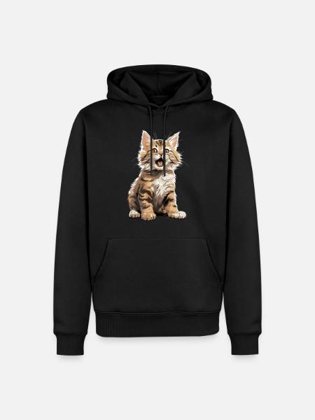 Cat Cats American Bobtail - Men’s Premium Organic Hoodie - black