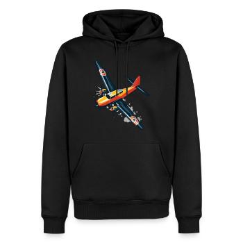 Model Airplane Pilot Airplane Hobby Airplane Design - Men’s Premium Organic Hoodie - black - Front - Nico (187cm)