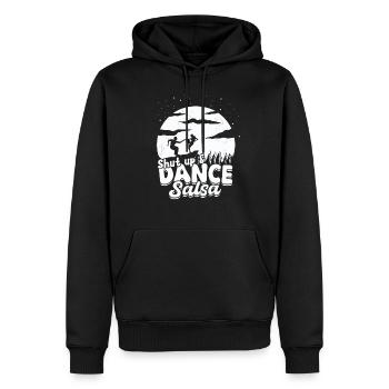 Shut Up & Dance Salsa Salsero Salsera - Männer Premium Bio Hoodie - Schwarz - Vorne - Nico (187cm)