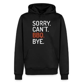Grillades Barbecue Grillades - Sweat à capuche Premium bio Homme - noir - Devant - Nico (187cm)