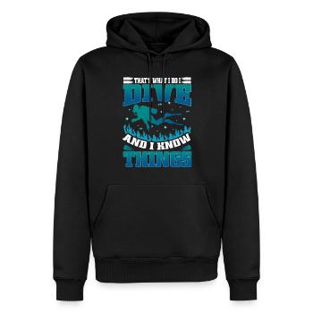 Tauchschung Taucher Ozeanliebhaber - Männer Premium Bio Hoodie - Schwarz - Vorne - Nico (187cm)