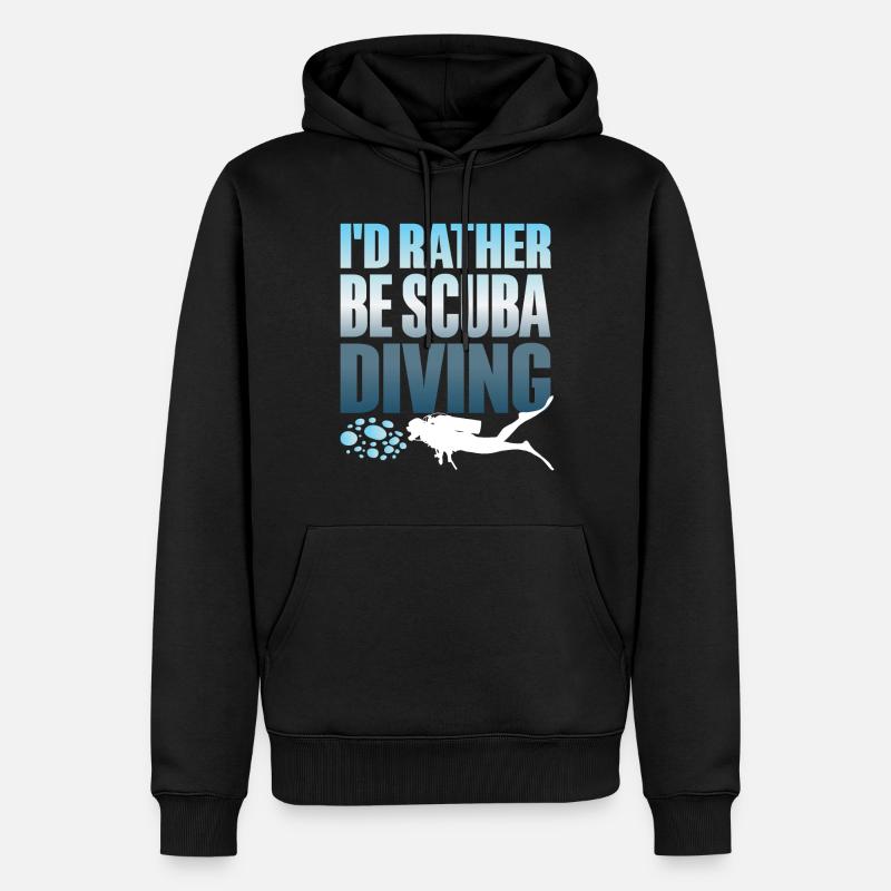 Plongée Plongeur Amoureux de l’océan - Sweat à capuche Premium bio Homme - noir