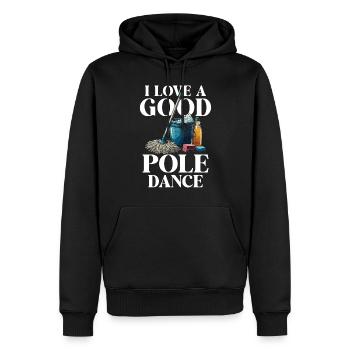 J’aime une bonne danse au bord de la piscine - Sweat à capuche Premium bio Homme - noir - Devant - Nico (187cm)