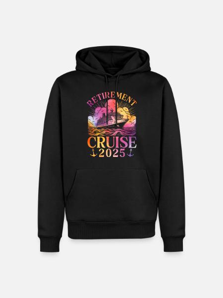 Retirement Cruise 2025 - Männer Premium Bio Hoodie - Schwarz