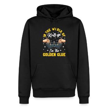 Kintsugi Kintsukuroi Japon imparfait - Sweat à capuche Premium bio Homme - noir - Devant - Nico (187cm)