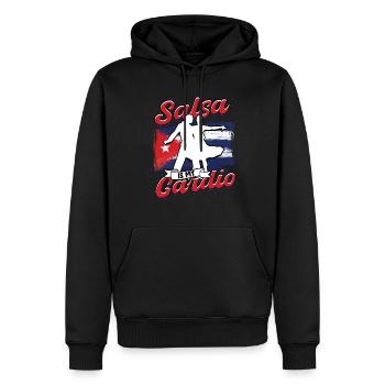 Salsa Is My Cardio Salsero Salsera - Männer Premium Bio Hoodie - Schwarz - Vorne - Nico (187cm)