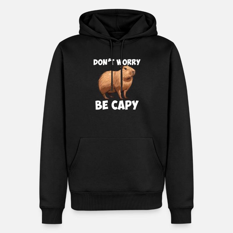 Capybara be capy - Sweat à capuche Premium bio Homme - noir