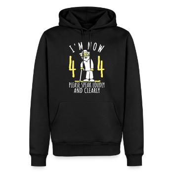 44. Geburtstag 44er 44ter Ich bin jetzt 44 Jahre - Männer Premium Bio Hoodie - Schwarz - Vorne - Nico (187cm)
