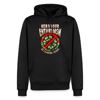 Anti Koriander Korianderhasser - Männer Premium Bio Hoodie - Schwarz - Vorne - Nico (187cm)