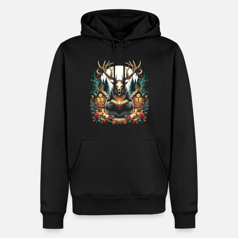 Wendigo Geschichtenerzähler - Männer Premium Bio Hoodie - Schwarz
