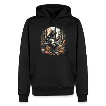 Werwolf mit Gitarre - Männer Premium Bio Hoodie - Schwarz - Vorne - Nico (187cm)