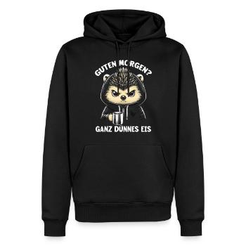 Guten Morgen Ganz Dünnes Eis - Männer Premium Bio Hoodie - Schwarz - Vorne - Nico (187cm)