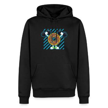 Donut PowerLifting Workout -Gewichtheber - Männer Premium Bio Hoodie - Schwarz - Vorne - Nico (187cm)