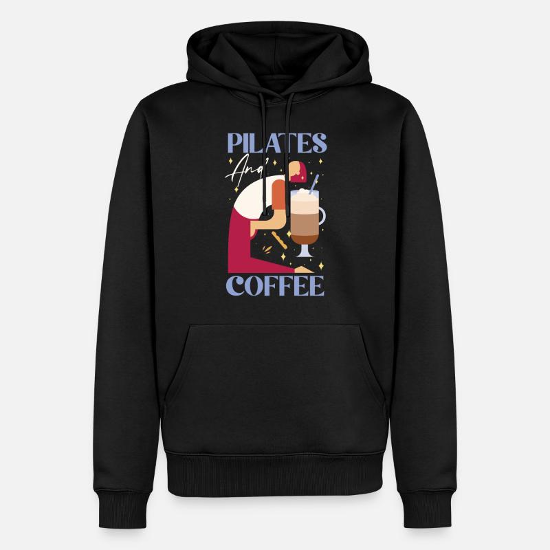 Instructeur de Pilates Professeur Café - Sweat à capuche Premium bio Homme - noir