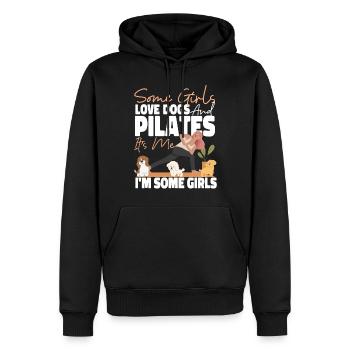 Instructeur de Pilates Enseignante Fille - Sweat à capuche Premium bio Homme - noir - Devant - Nico (187cm)