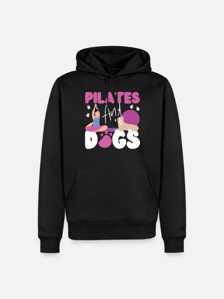 Pilates Instructor Teacher Dog - Men’s Premium Organic Hoodie - black