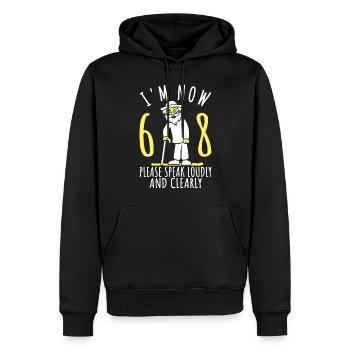 68. Geburtstag 68er 68ter Ich bin jetzt 68 Jahre - Männer Premium Bio Hoodie - Schwarz - Vorne - Nico (187cm)