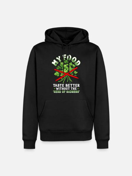 Koriander Korianderhasser - Männer Premium Bio Hoodie - Schwarz
