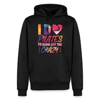 Instructeur de Pilates Enseignant - Sweat à capuche Premium bio Homme - noir - Devant - Nico (187cm)