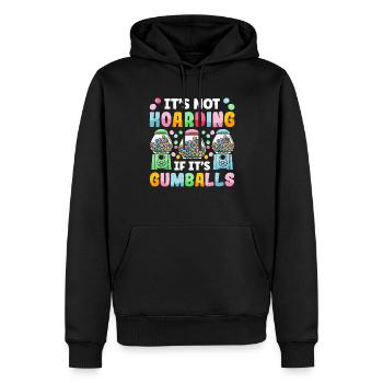 Lustiger Kaugummiautomat - Männer Premium Bio Hoodie - Schwarz - Vorne - Nico (187cm)