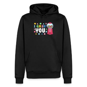 Lustiger Kaugummiautomat - Männer Premium Bio Hoodie - Schwarz - Vorne - Nico (187cm)
