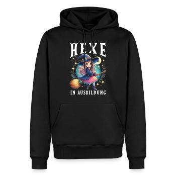 Hexe in Ausbildung - Männer Premium Bio Hoodie - Schwarz - Vorne - Nico (187cm)