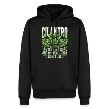 Coriander Coriander Hater - Men’s Premium Organic Hoodie - black - Front - Nico (187cm)