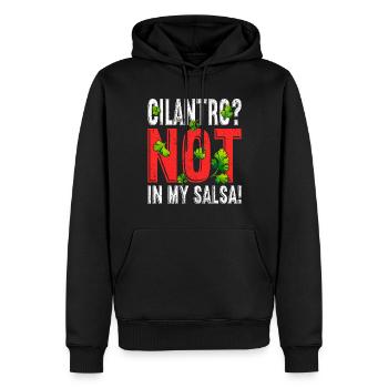 Anti Koriander Cilantro? Not In My Salsa! - Männer Premium Bio Hoodie - Schwarz - Vorne - Nico (187cm)