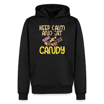 Candy Gift - Männer Premium Bio Hoodie - Schwarz - Vorne - Nico (187cm)