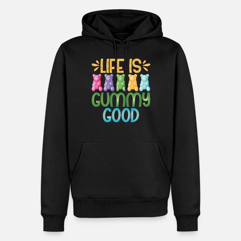 Candy Gift - Männer Premium Bio Hoodie - Schwarz