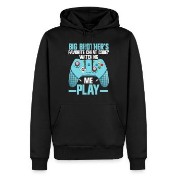 Big Brother Video Gamer New Brother Gaming - Sweat à capuche Premium bio Homme - noir - Devant - Nico (187cm)