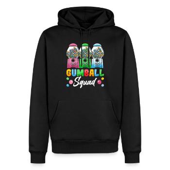 Lustiger Kaugummiautomat - Männer Premium Bio Hoodie - Schwarz - Vorne - Nico (187cm)