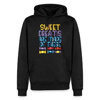 Candy Gift - Männer Premium Bio Hoodie - Schwarz - Vorne - Nico (187cm)