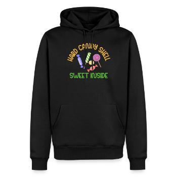 Cadeau de bonbons - Sweat à capuche Premium bio Homme - noir - Devant - Nico (187cm)