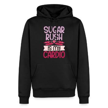 Cadeau de bonbons - Sweat à capuche Premium bio Homme - noir - Devant - Nico (187cm)