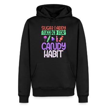Candy Gift - Männer Premium Bio Hoodie - Schwarz - Vorne - Nico (187cm)