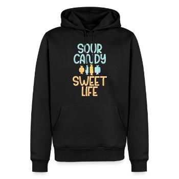 Candy Gift - Männer Premium Bio Hoodie - Schwarz - Vorne - Nico (187cm)