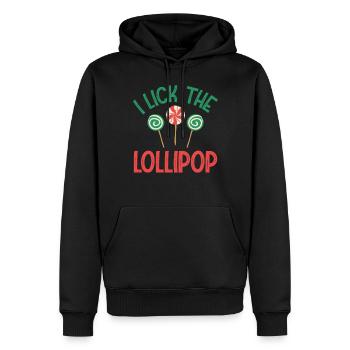 Candy Gift - Männer Premium Bio Hoodie - Schwarz - Vorne - Nico (187cm)