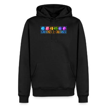 Cadeau de bonbons - Sweat à capuche Premium bio Homme - noir - Devant - Nico (187cm)