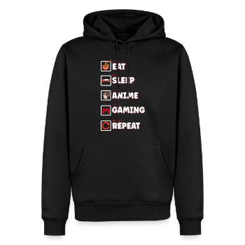 Anime Gaming Otaku Manga Kawaii Japan - Männer Premium Bio Hoodie - Schwarz - Vorne - Nico (187cm)