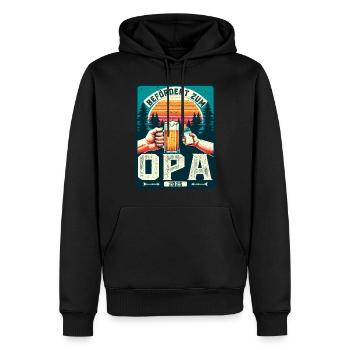 Werdender Opa - Zukünftiger Großvater Opa 2025 - Männer Premium Bio Hoodie - Schwarz - Vorne - Nico (187cm)